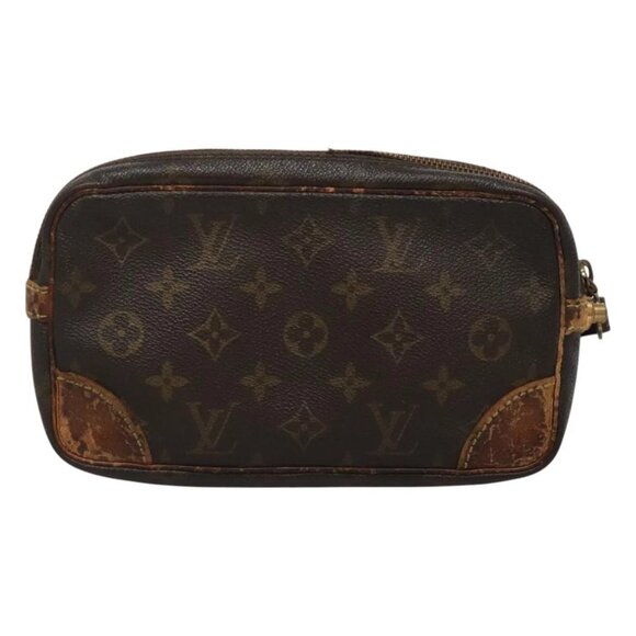 LOUIS VUITTON Monogram Marly Dragonne PM Clutch Bag - Picture 12 of 16